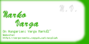 marko varga business card